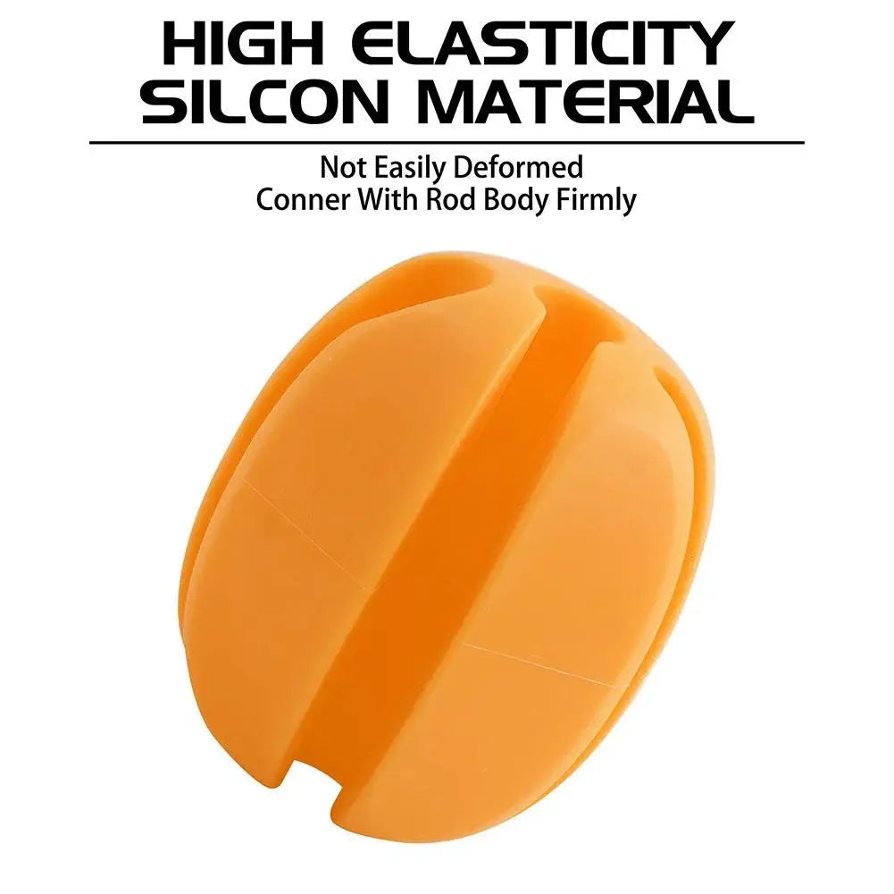 6pcs Silicone Fishing Rod Holder Ball Straps with 5 Holes