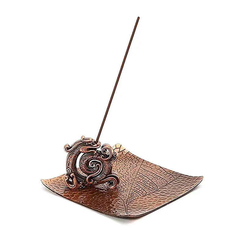 Copper Chinese Dragon Incense Holder