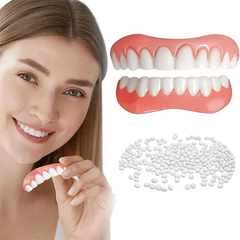Dentures Face Makeup Teeth Stickers – Realistic Orthodontic Simulation