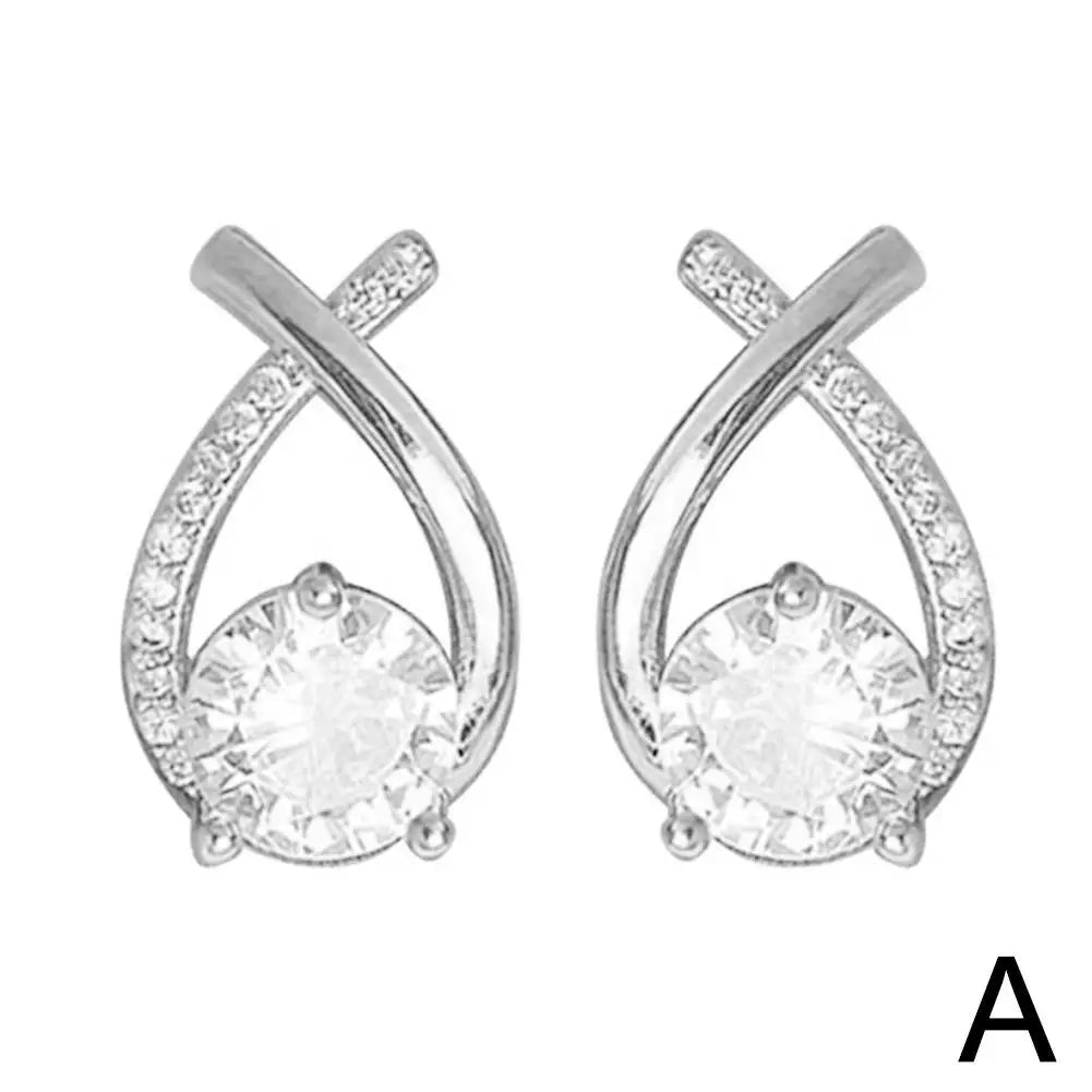 Fashion Cross Stud Earrings for Women & Girls