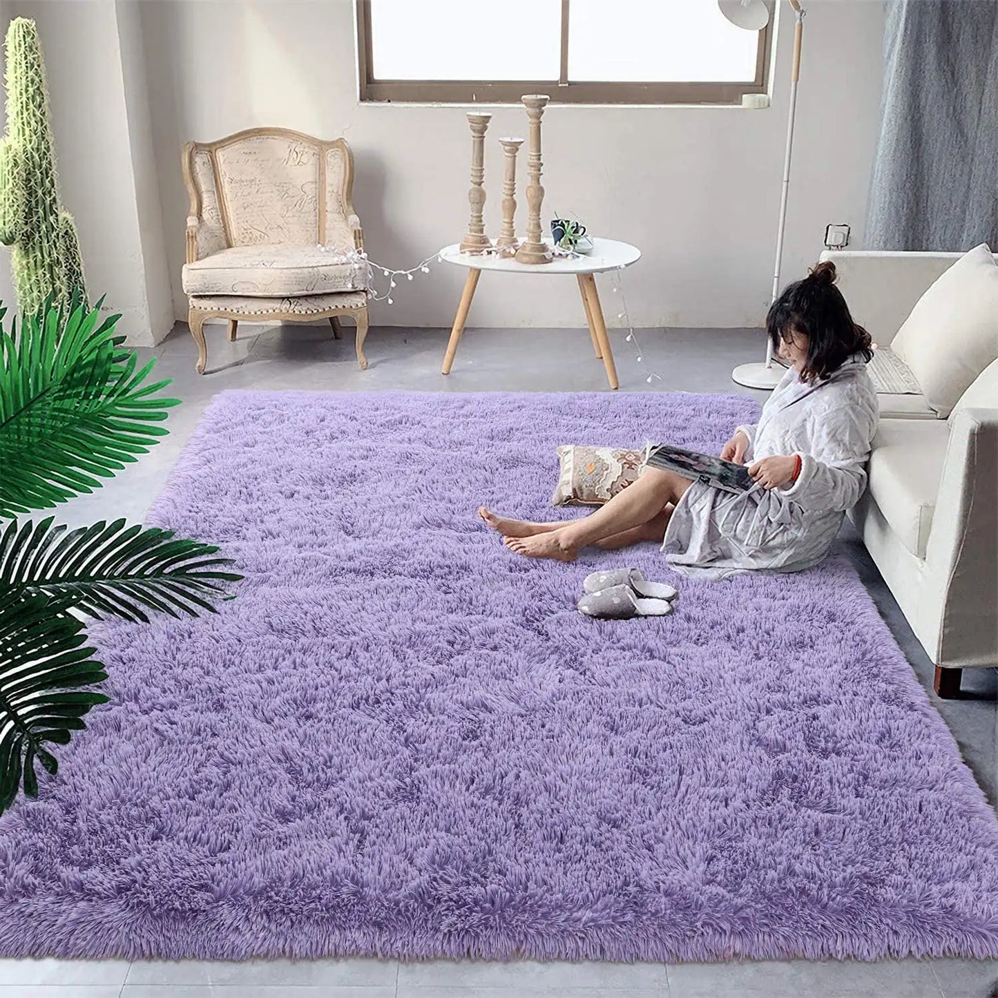 Fluffy Plush Soft Area Rug for Living Room & Kids' Rooms
