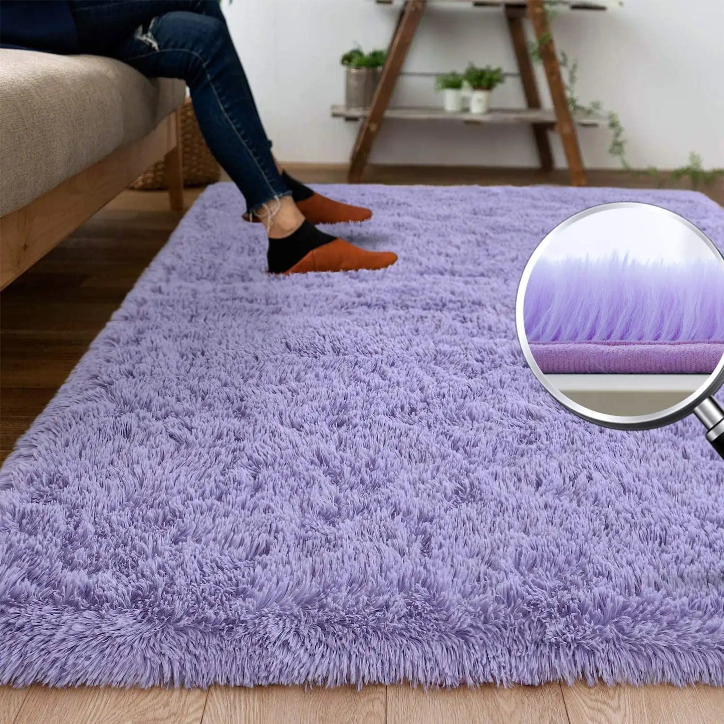 Fluffy Plush Soft Area Rug for Living Room & Kids' Rooms