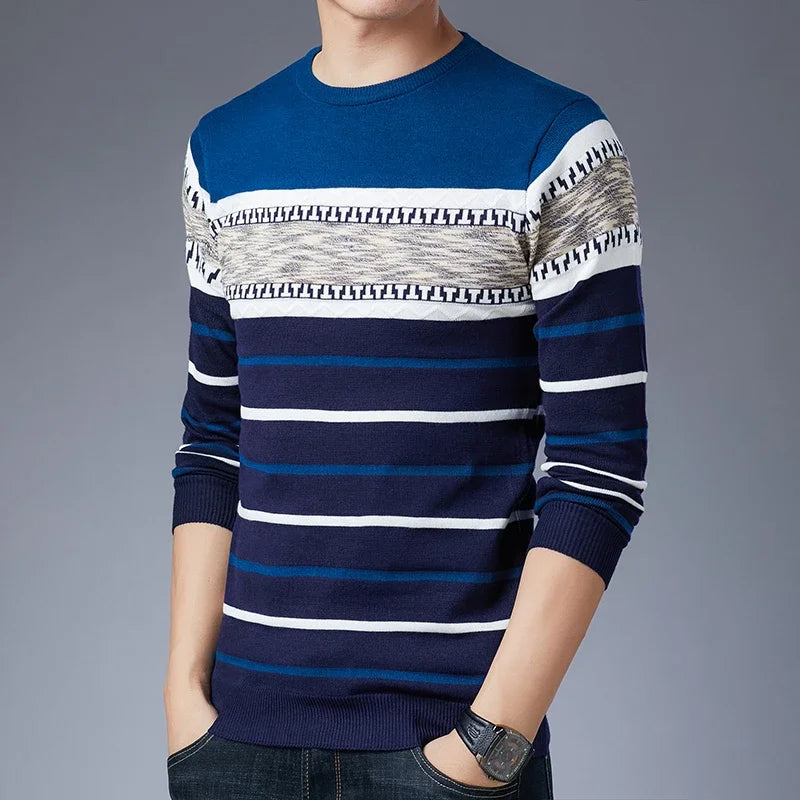 Men's Long-Sleeved Pullover Sweater