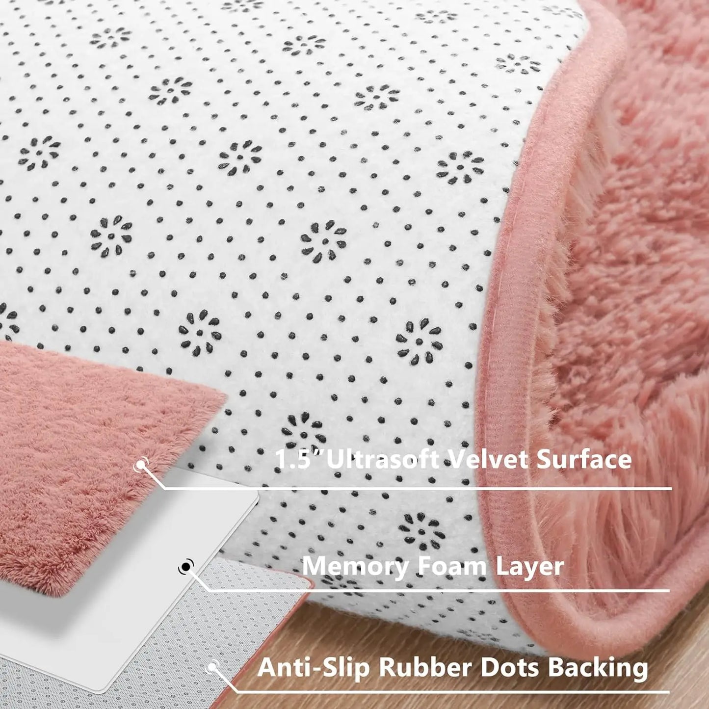 Fluffy Plush Soft Area Rug for Living Room & Kids' Rooms