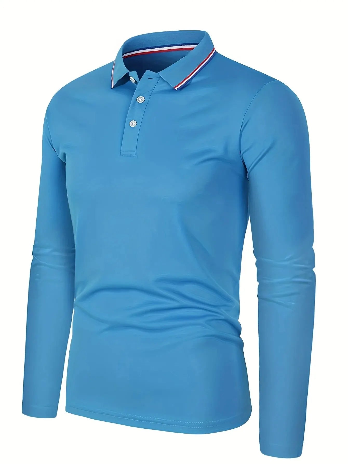 Men's Casual Long Sleeve Polo Shirt