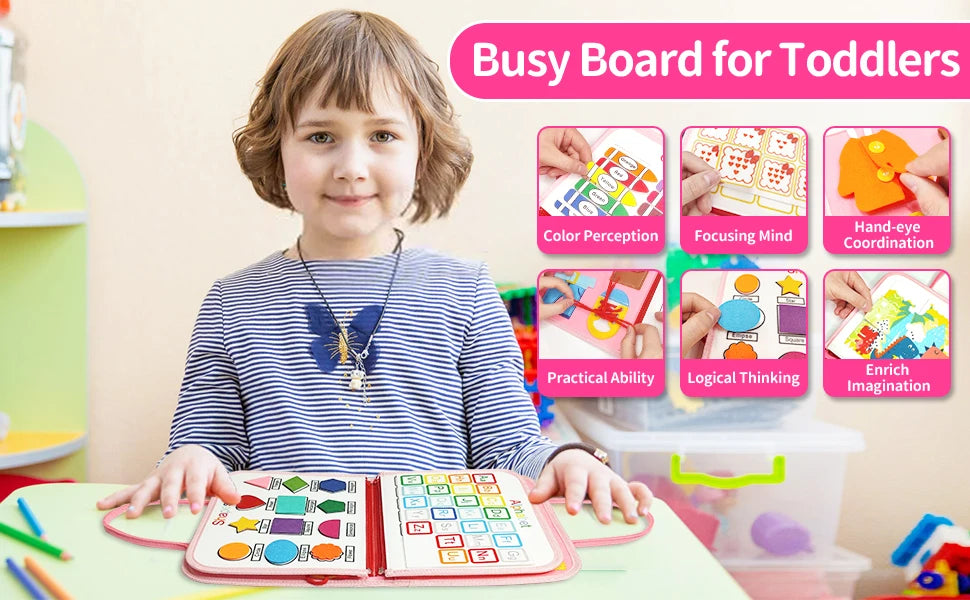 Parish Toys Busy Board – Early Educational Toy for Toddlers