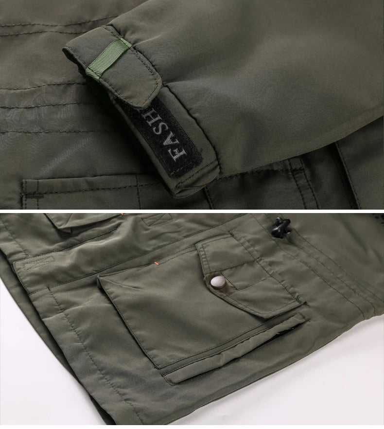 Spring And Autumn Men's Outdoor Camping Hooded Casual Jacket Men's Windproof Waterproof Windbreaker Men's Army Tactical Jacket