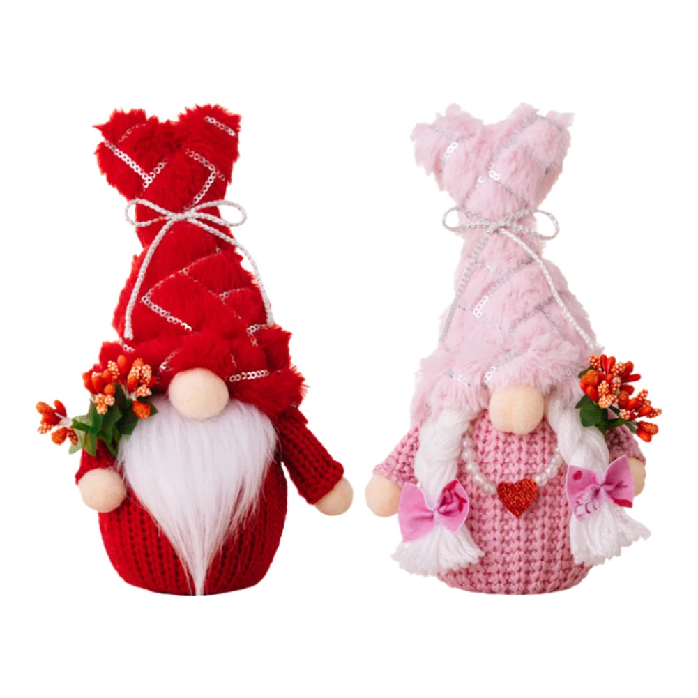 Valentine's Day Gnomes with Sequins Hat