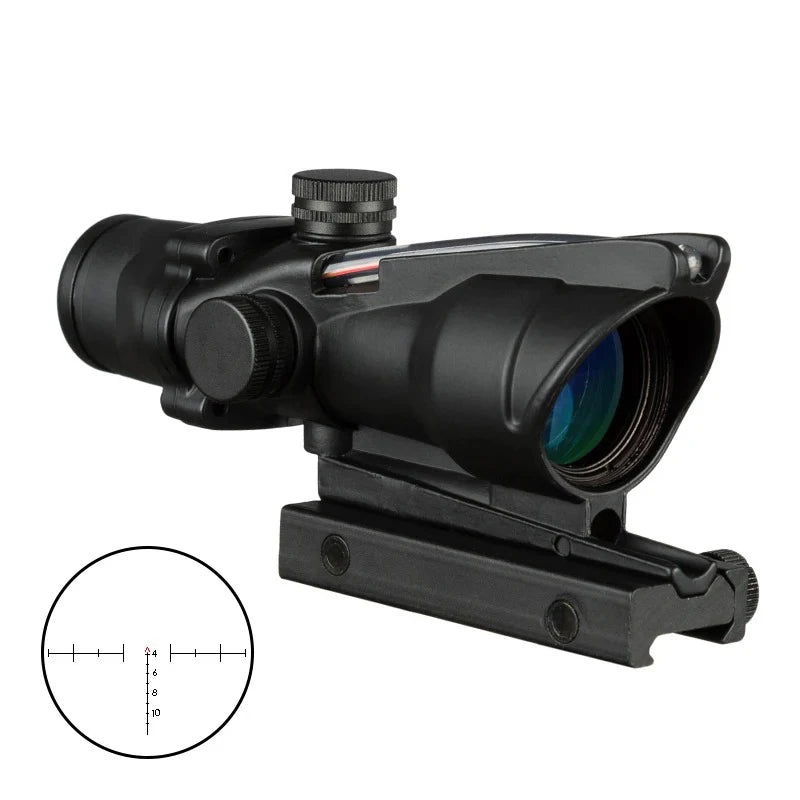 4X32 Hunting Riflescope with Real Fiber Optics & Illuminated Reticle