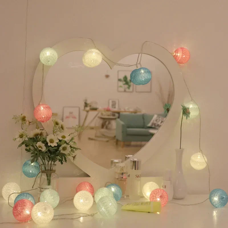 3M 20 LED Cotton Garland Balls Lights