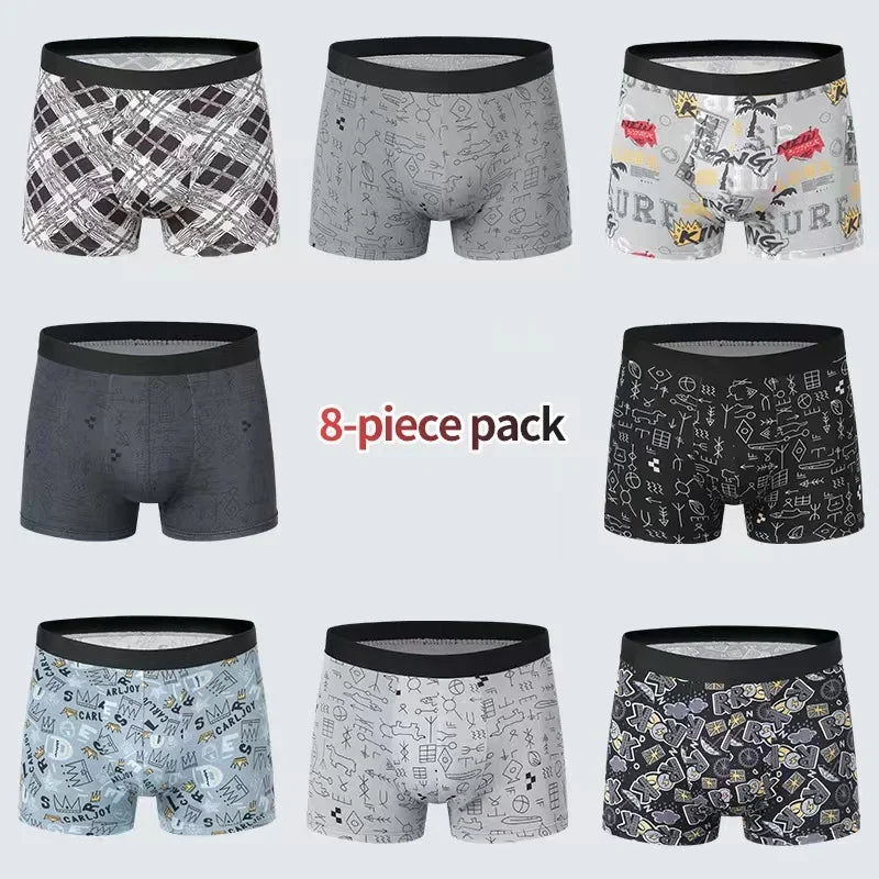 4-Pack Men’s Fashion Printed Boxer Underwear