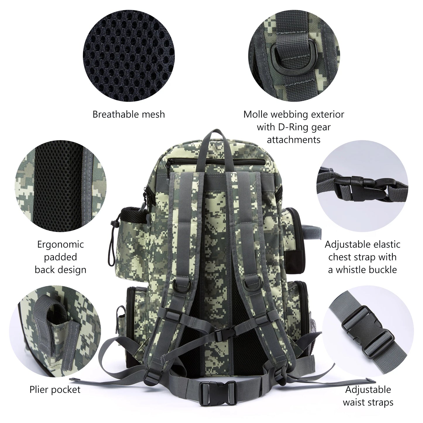Bassdash Fishing Tackle Backpack – Lightweight & Multifunctional