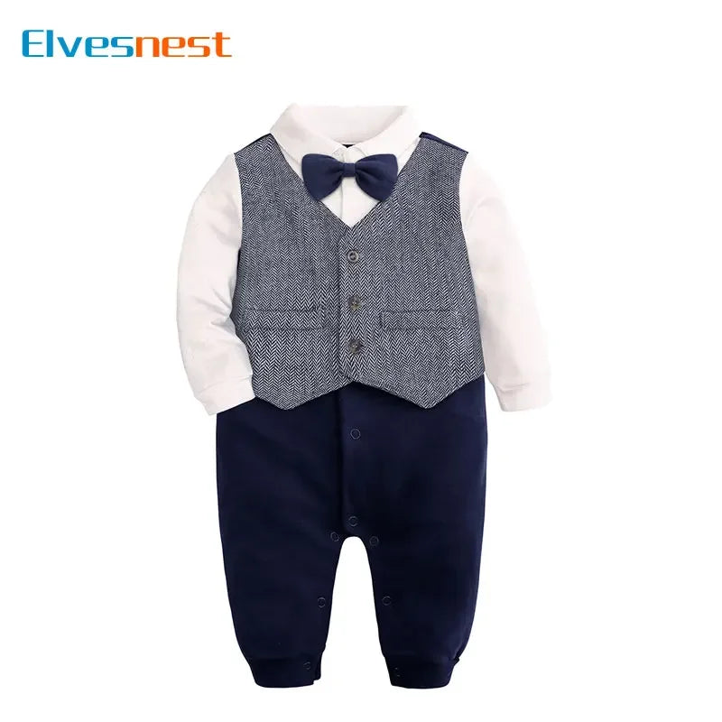 Gentleman Newborn Baby Clothes Boys Rompers