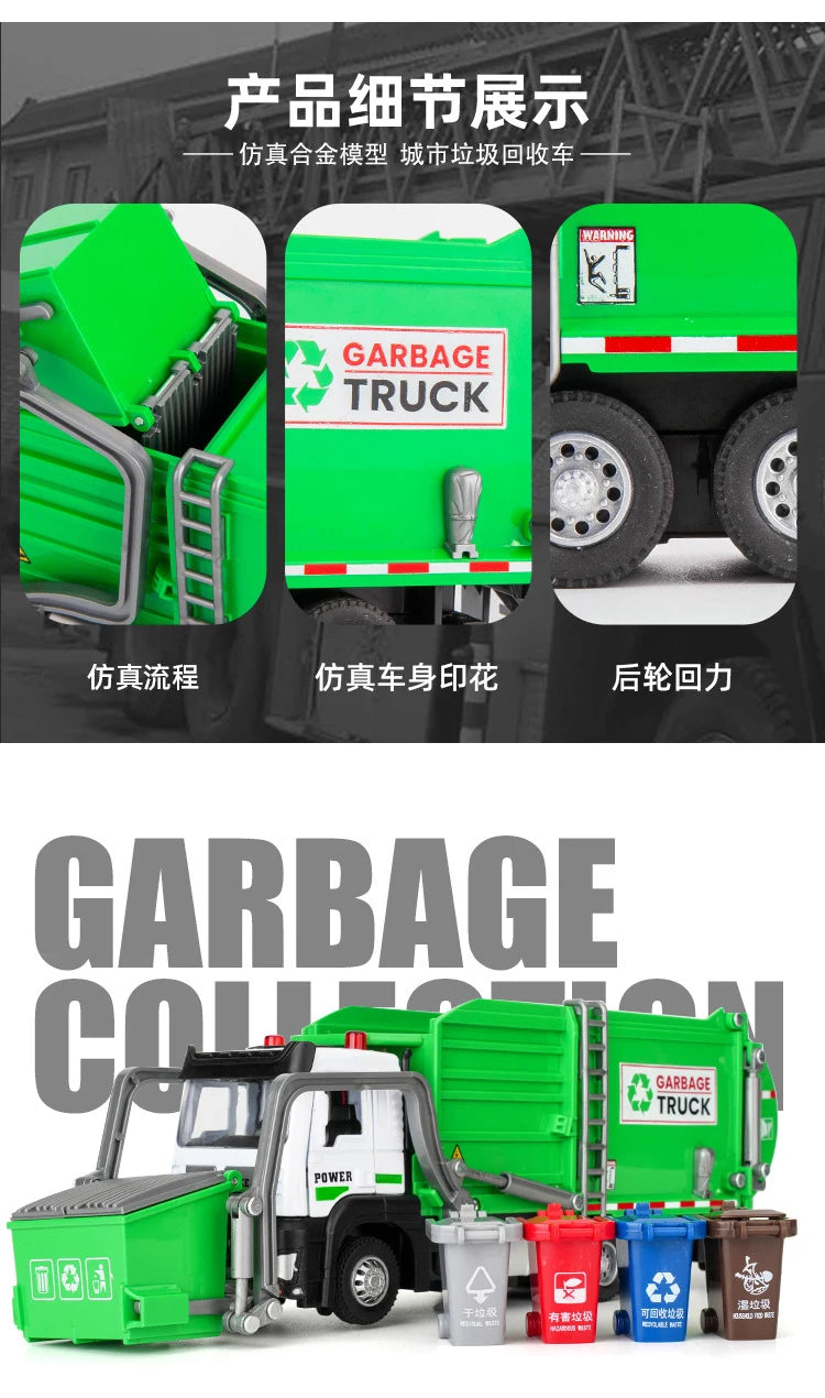 1/32 Garbage Collection City Garbage Vehicle Car Model