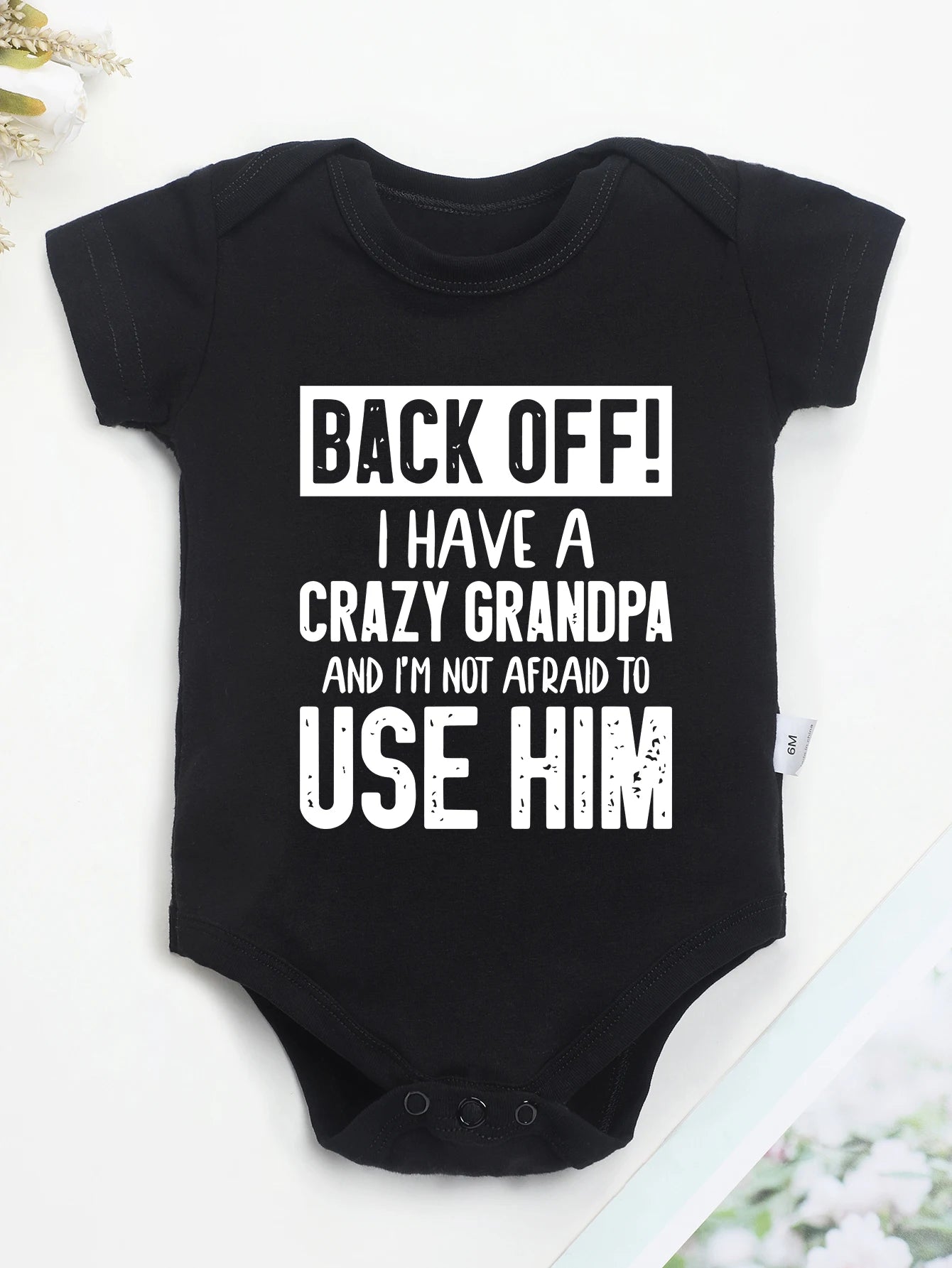 "I Have a Crazy Grandpa" Funny Newborn Boy Onesie