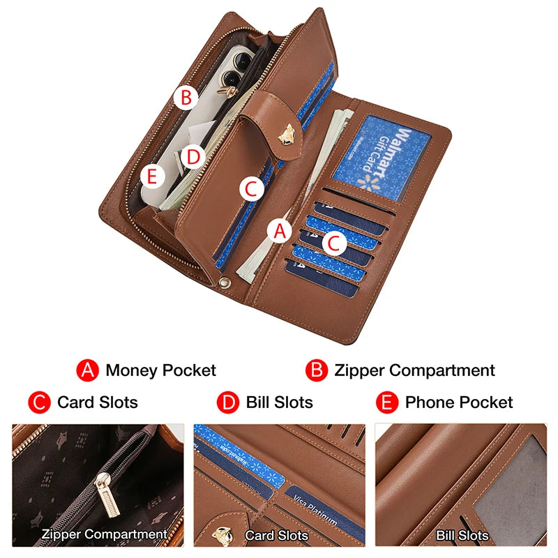 FOXER Women's Long Wallet