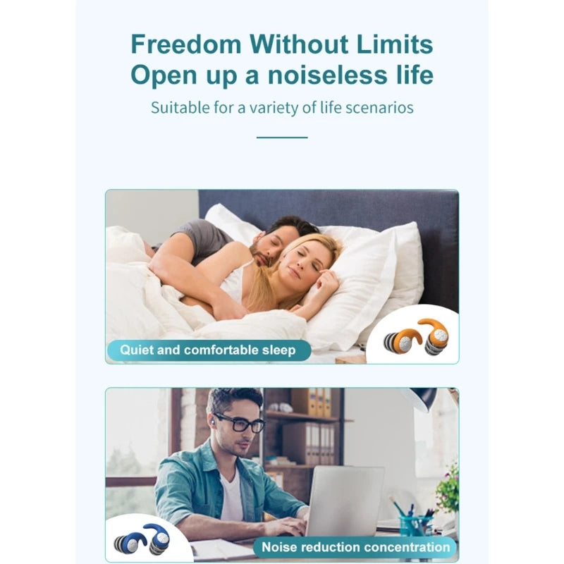 Reusable Noise Reduction Earplugs for Sleeping, Snoring & More