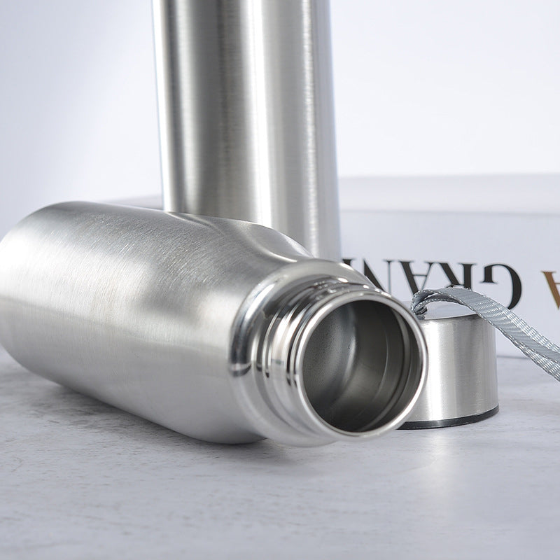 500ml/1000ml rugged stainless steel sports water bottle