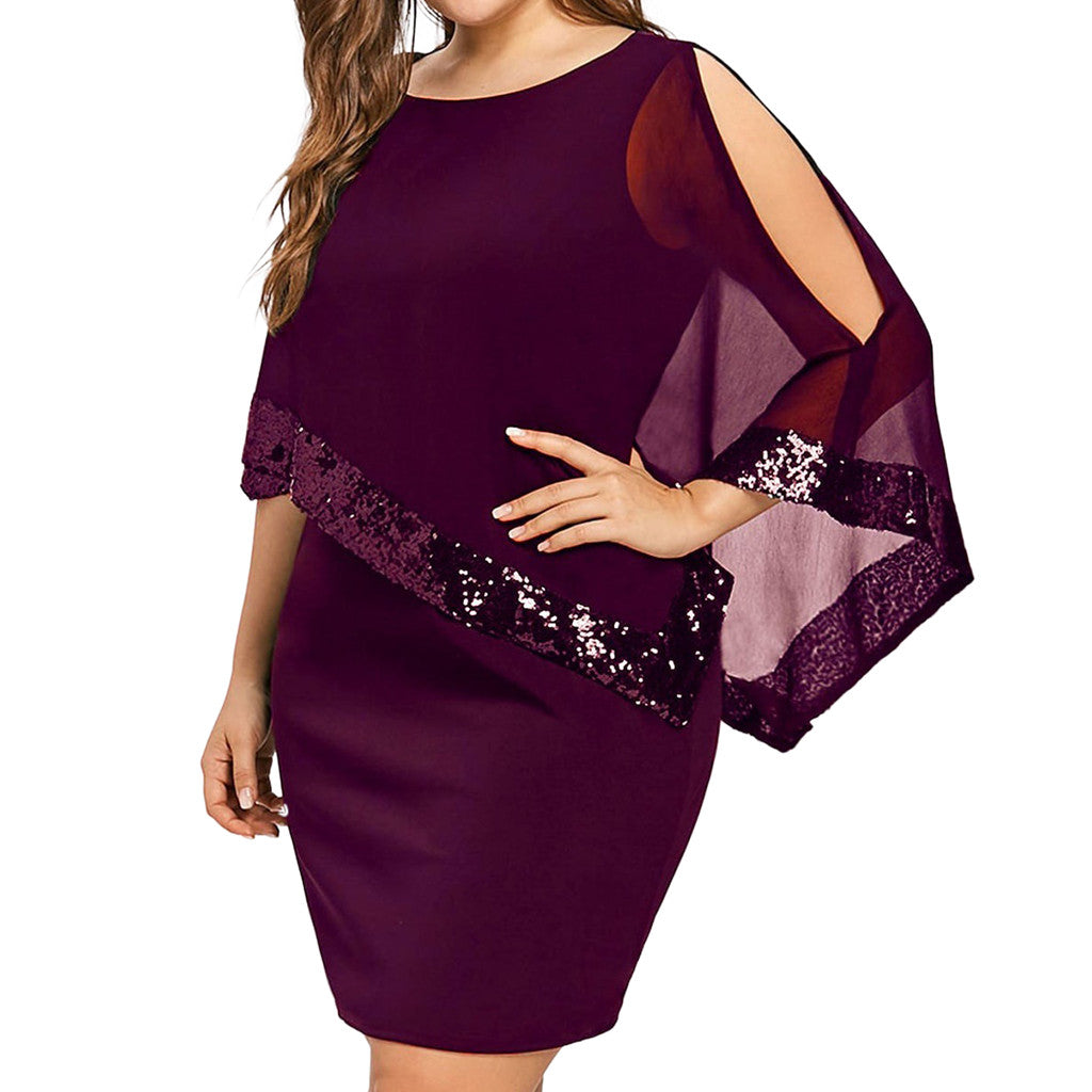 Elegant Sequined Plus Size Dresses