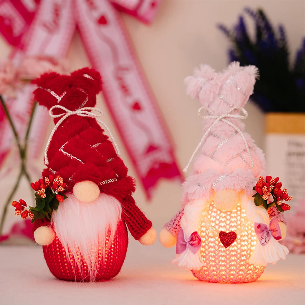 Valentine's Day Gnomes with Sequins Hat
