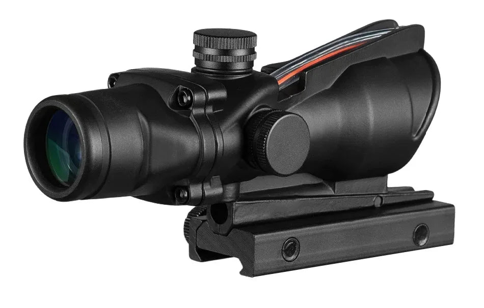 4X32 Hunting Riflescope with Real Fiber Optics & Illuminated Reticle