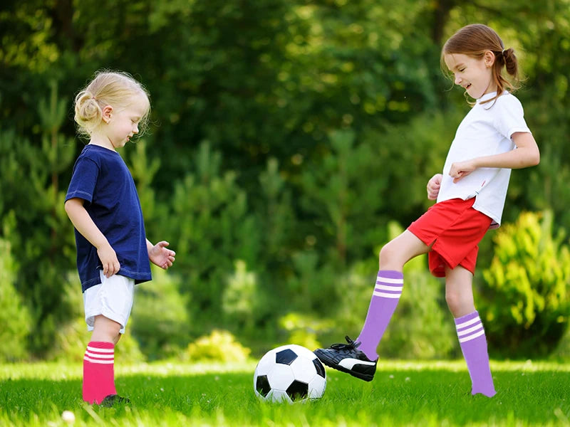 Three Stripes Knee-High Cotton Sports Socks