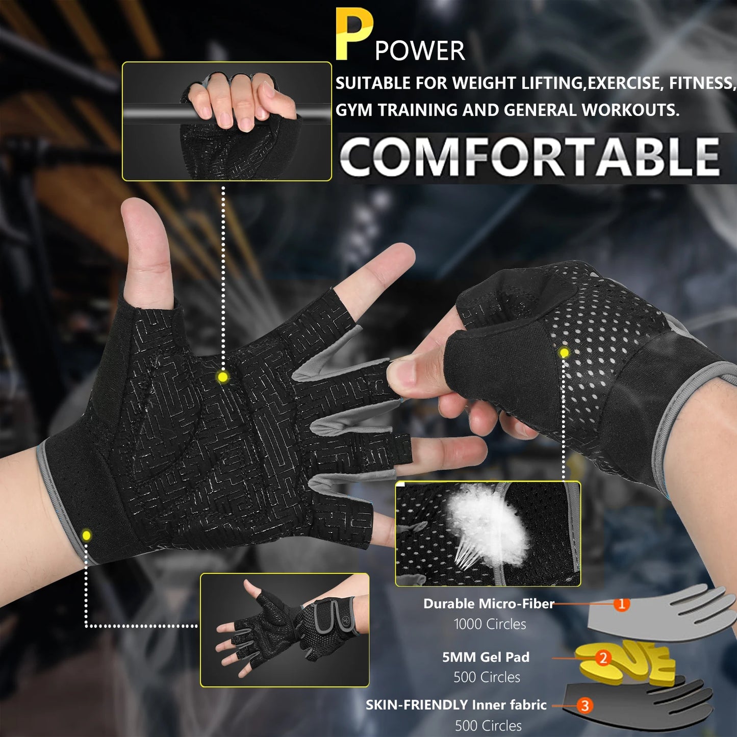 MOREOK Workout Gym Gloves