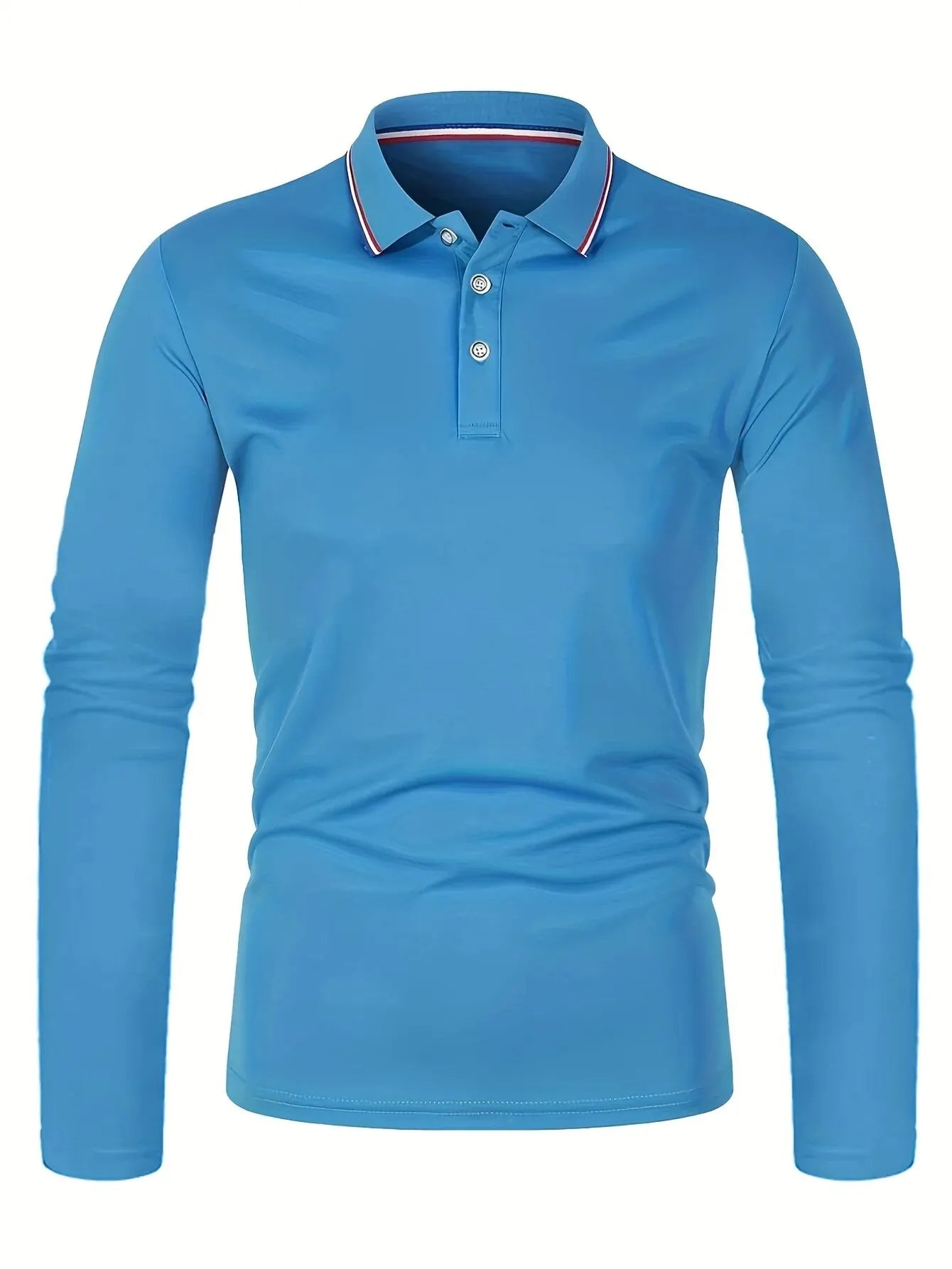 Men's Casual Long Sleeve Polo Shirt