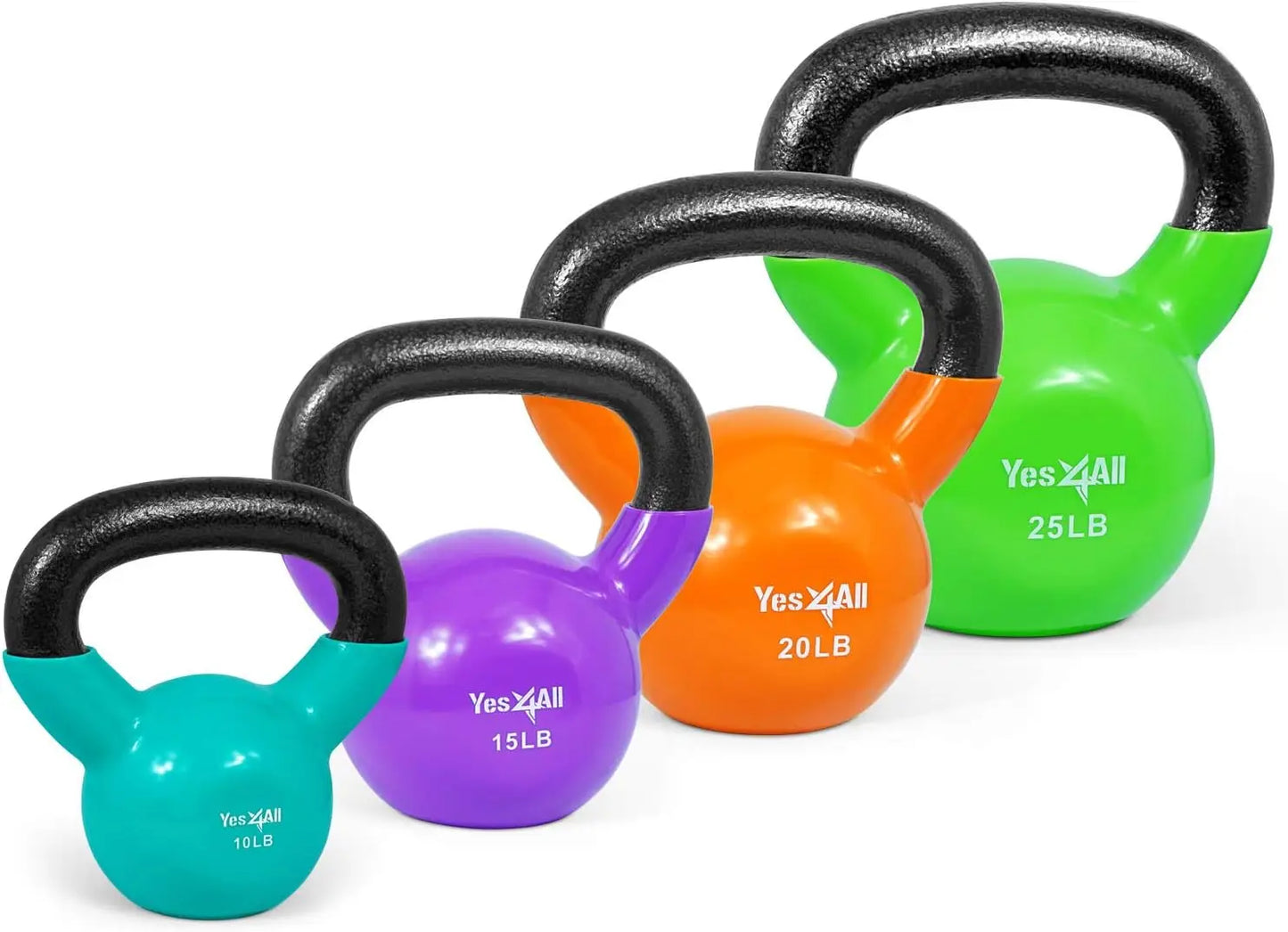 Vinyl Coated Kettlebell Set