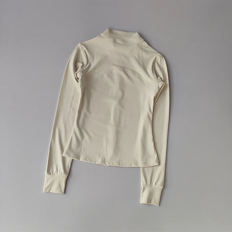 Yoga Suit Women's High-end Standing Collar Long-Sleeved Sports Jacket