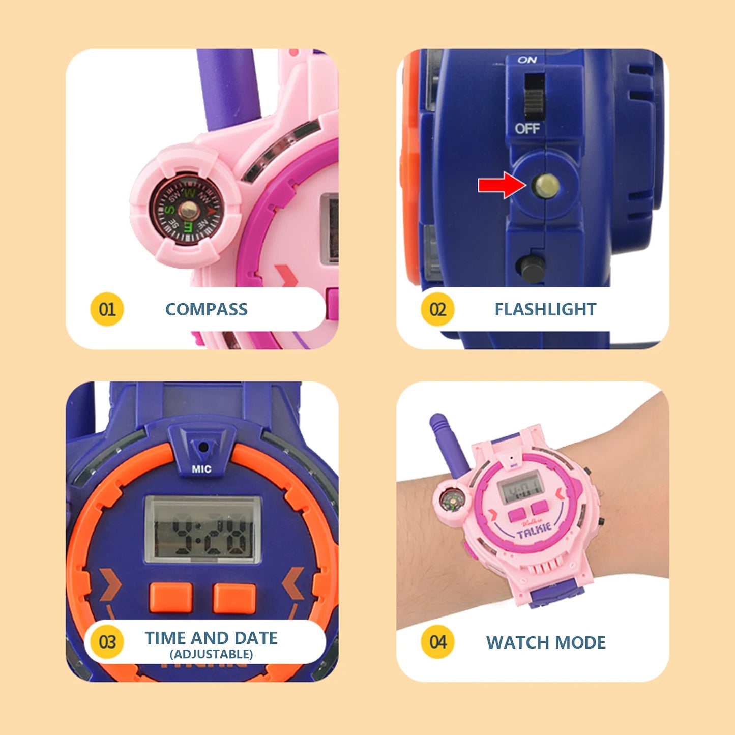 Kids Walkie Talkie Watch Style