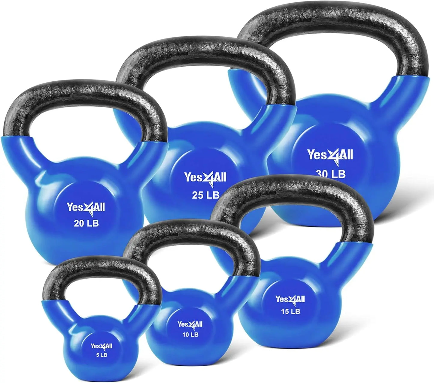 Vinyl Coated Kettlebell Set