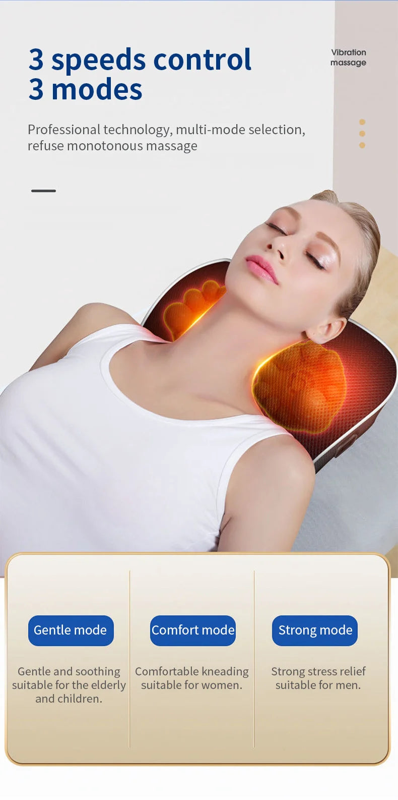Jinkairui Electric Shiatsu Head Neck Cervical Traction Body Massager