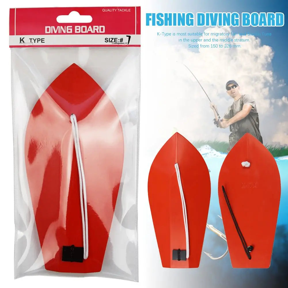 Plastic Red Deep Diver Plate Plan Fishing Tool