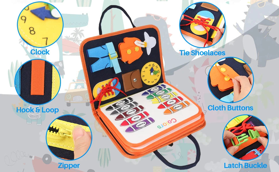 Parish Toys Busy Board – Early Educational Toy for Toddlers