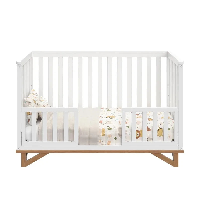 5-in-1 Convertible Crib (Black with Vintage Driftwood)