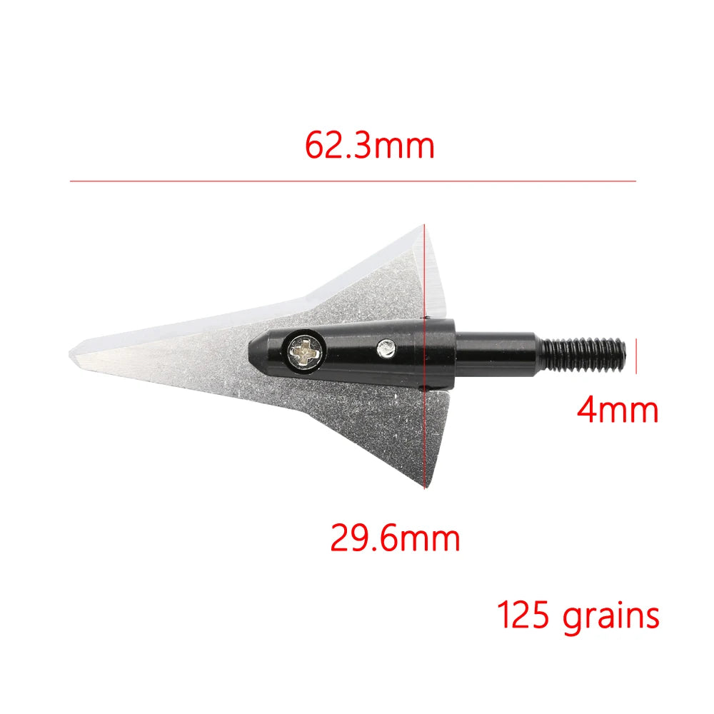 3pcs Arrow Broadheads – 100gn-160gn Tips for Compound, Recurve Bow & Crossbow Hunting