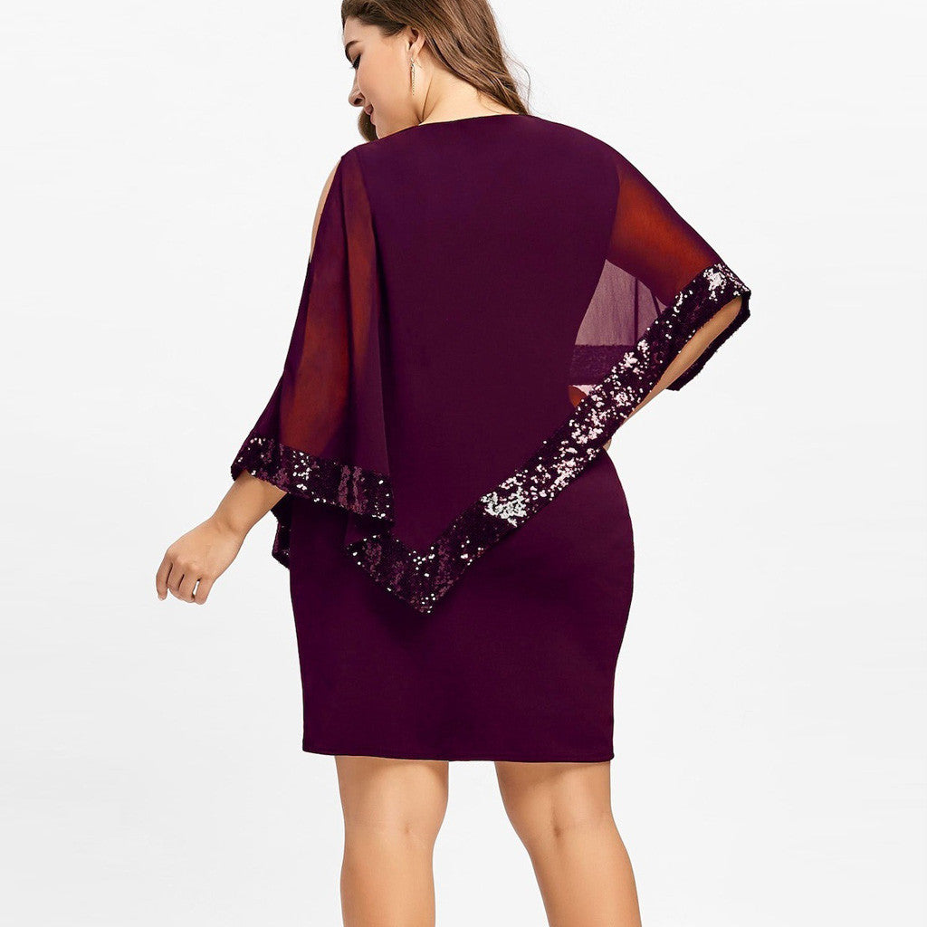 Elegant Sequined Plus Size Dresses