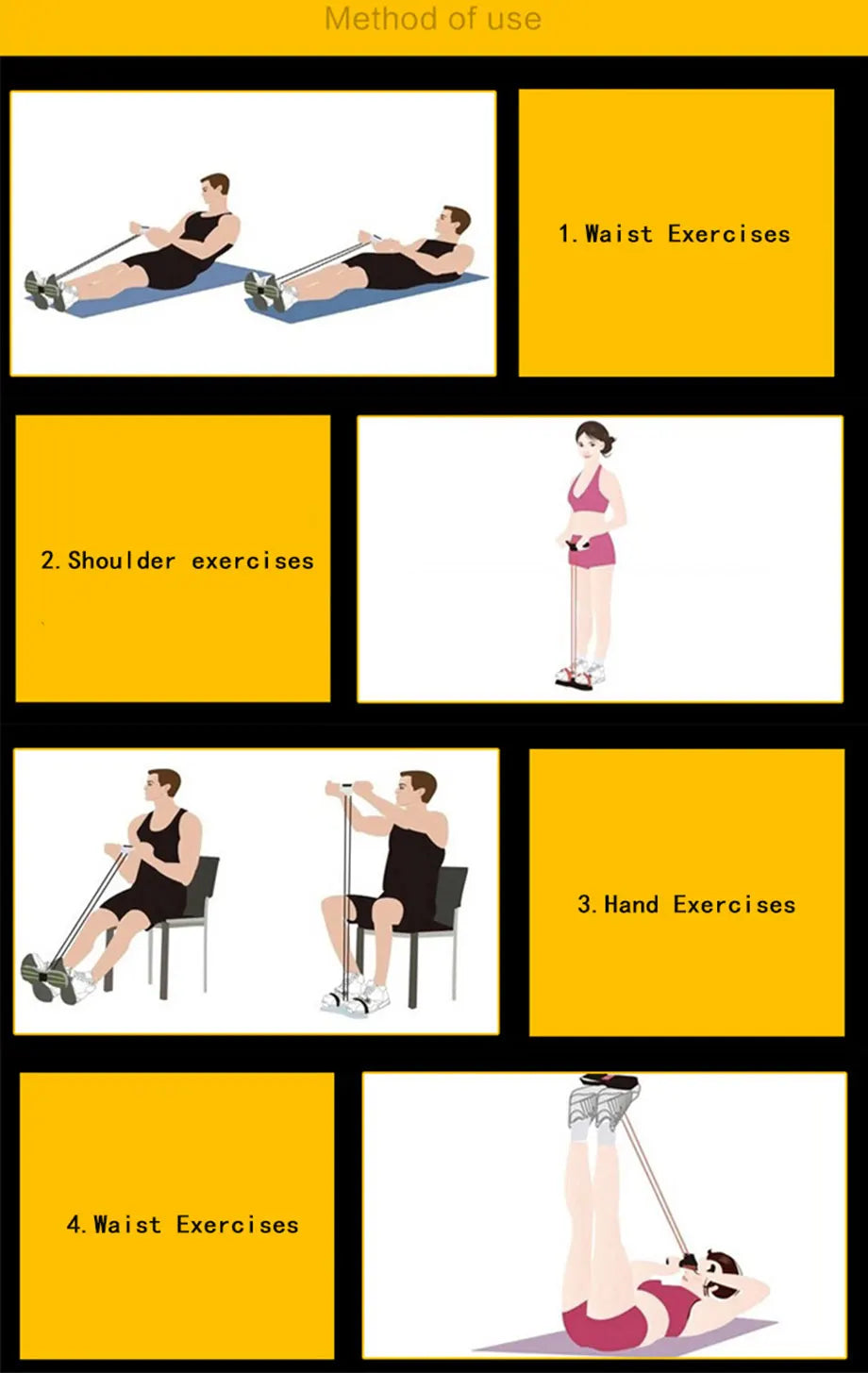 Fitness Bands Latex Pedal Elastic Bands Yoga Equipment