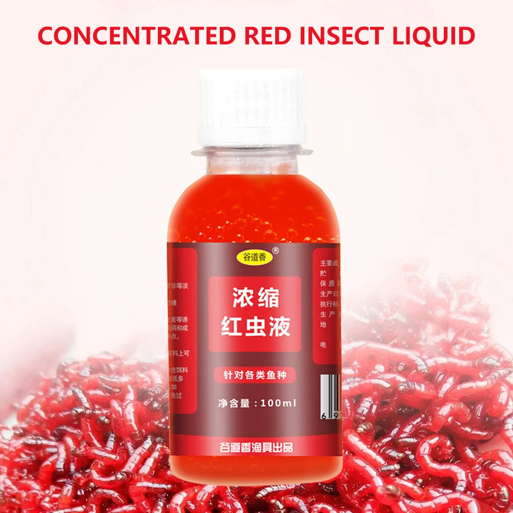 60/100ML Liquid Fish Bait Concentrated Additive – Red Worm Scent Attractant