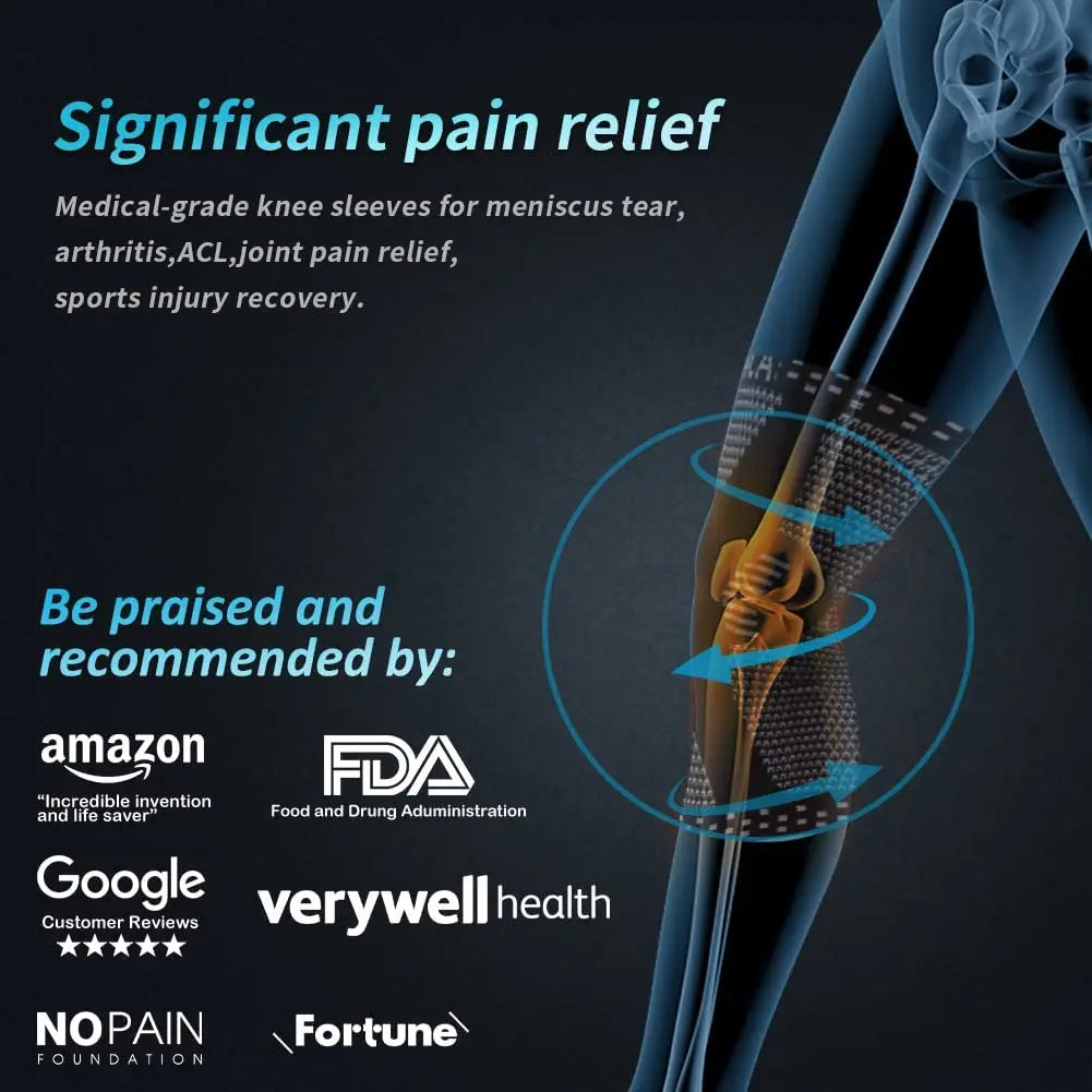 NEENCA Copper Knee Brace with Patella Gel Pad & Side Stabilizers