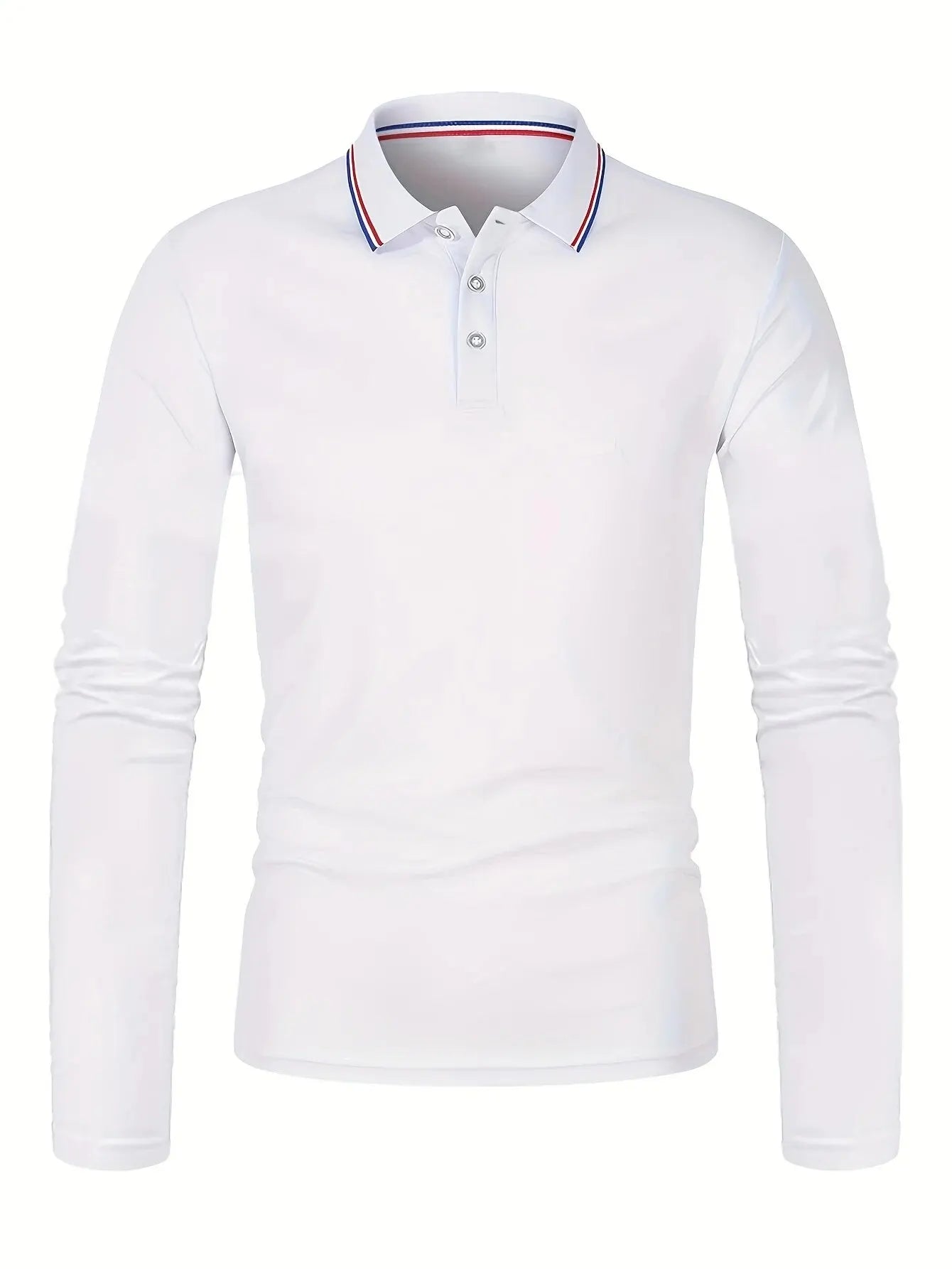 Men's Casual Long Sleeve Polo Shirt