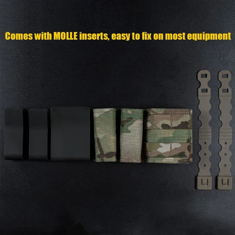 Outdoor Sport Pouch with KYWI Wedge Insert – 5.56 + 9MM MOLLE Hunting Bag