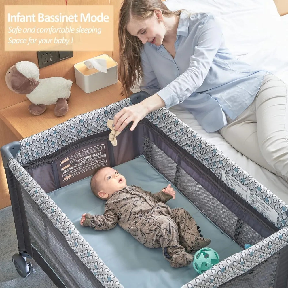 5-in-1 Multifunctional Pack and Play by Qutanix