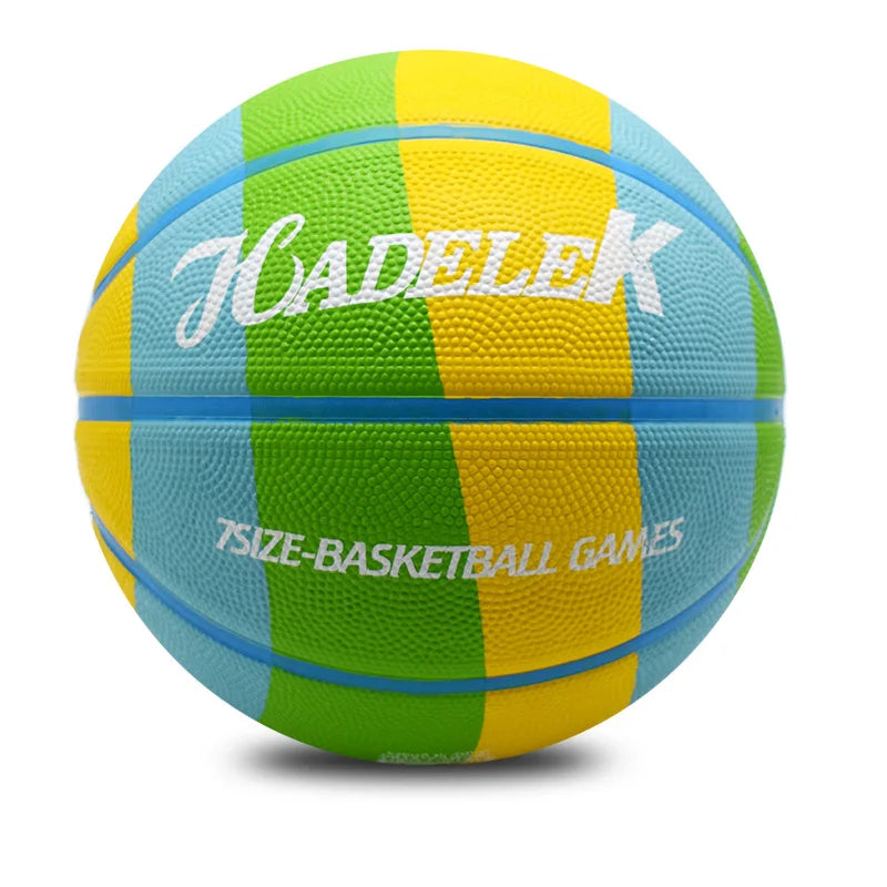 Size 7 Rubber Basketball – Wear-Resistant & High Elasticity