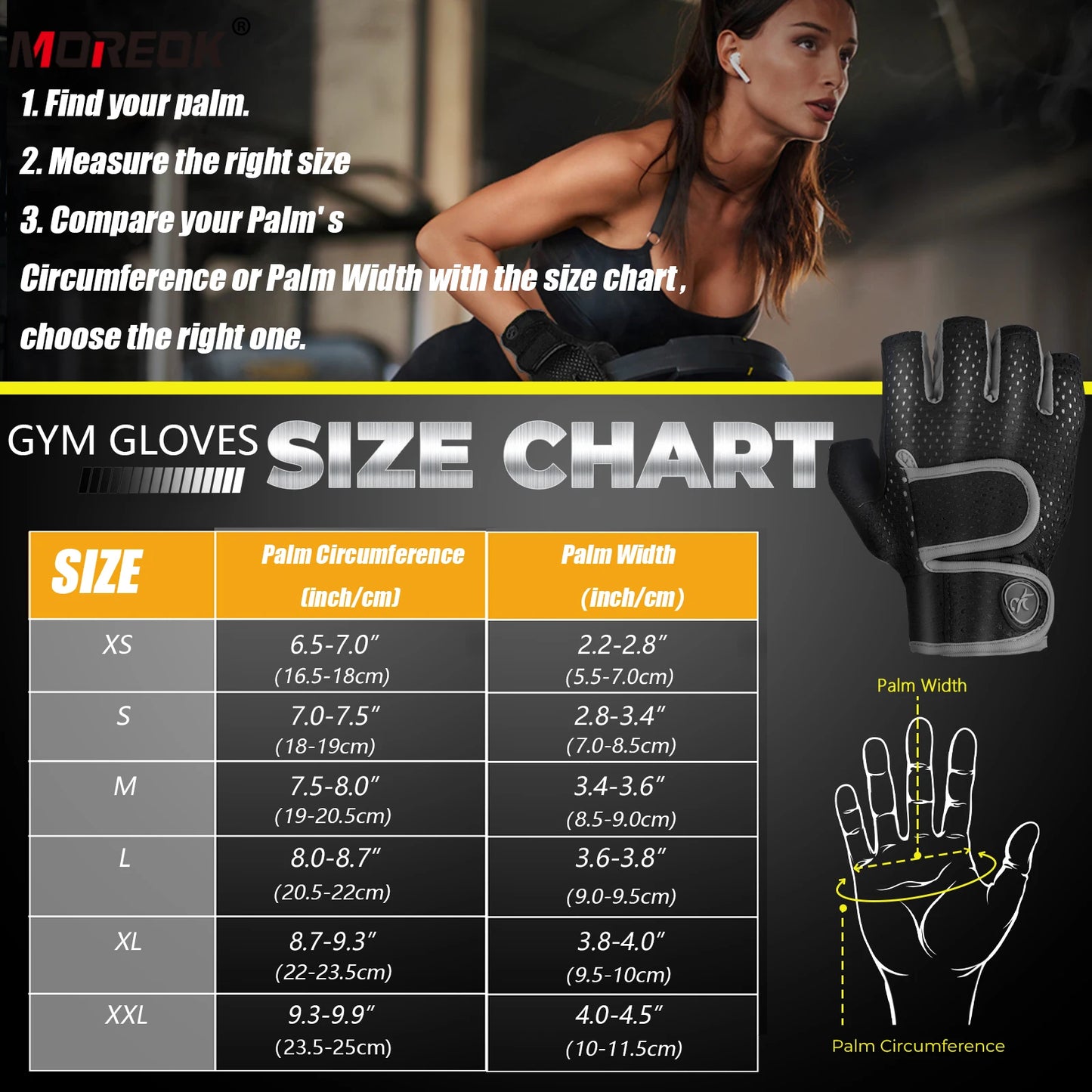 MOREOK Workout Gym Gloves