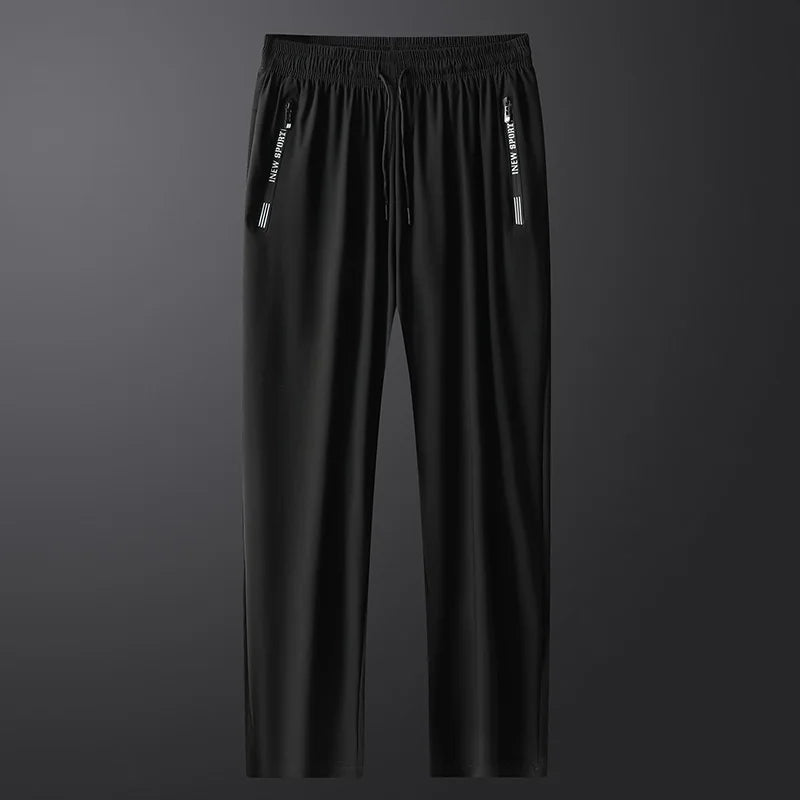 Men’s Quick-Dry Running Pants with Zipper Pockets