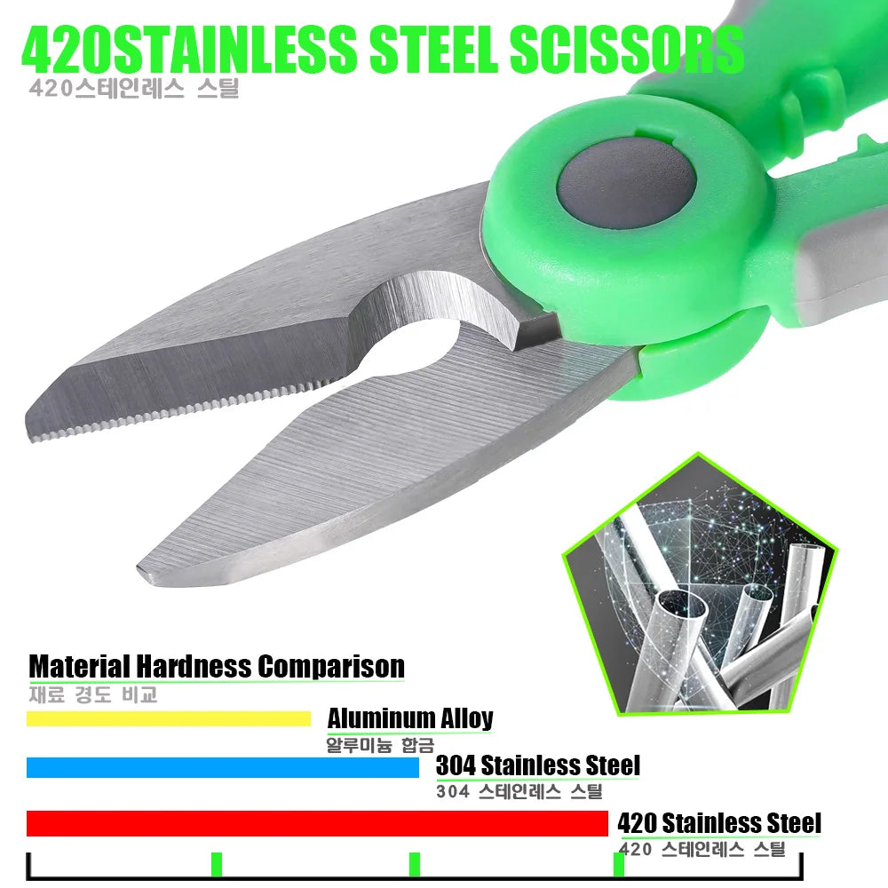 2023 New 420 Stainless Steel Fishing Scissors – Portable and Multi-functional Tool