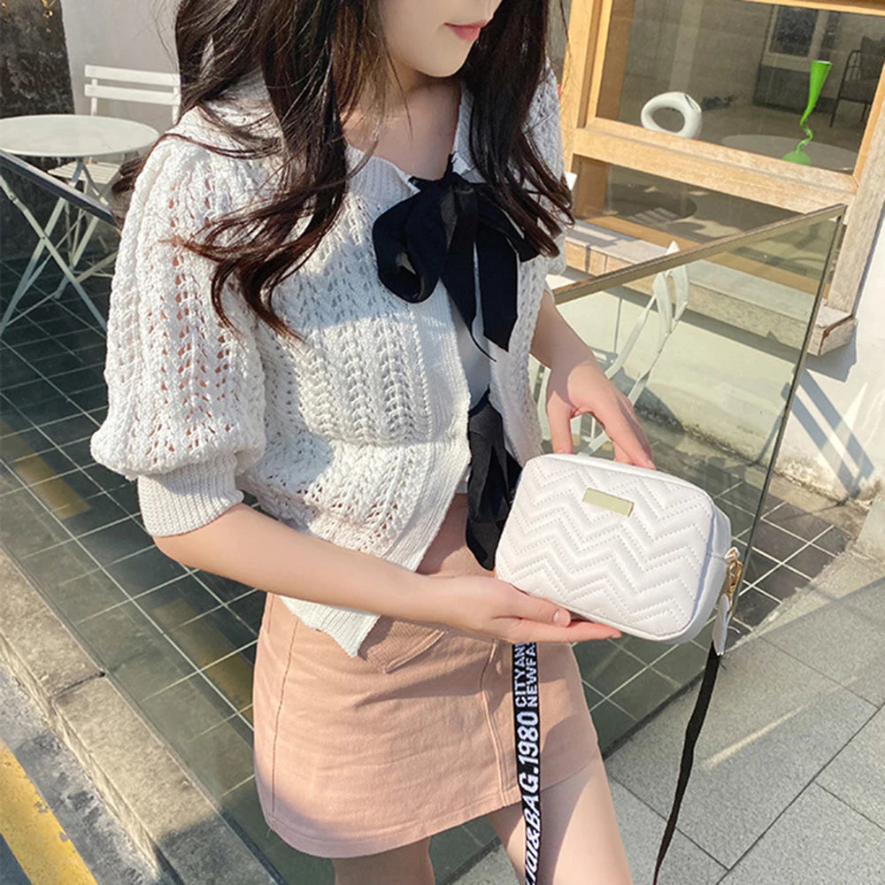 Fashion Women's Shoulder Bag with Wave Pattern