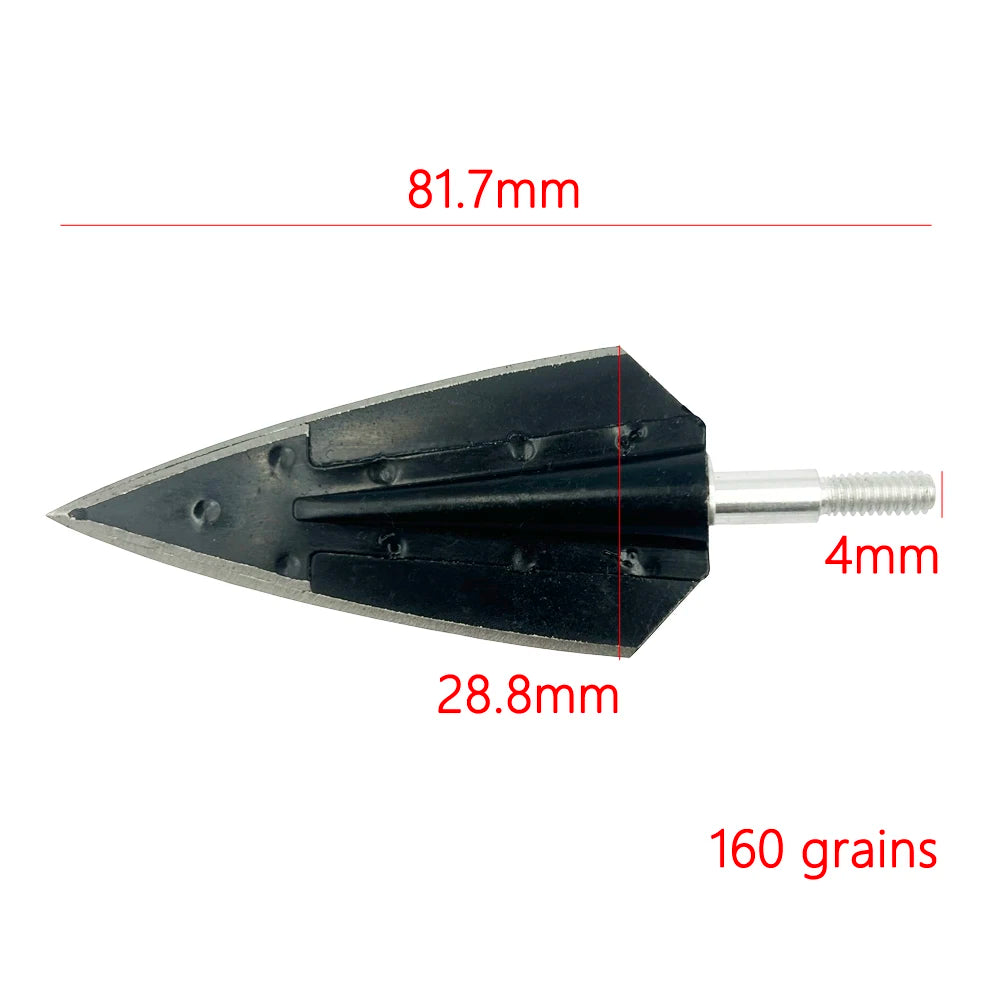 3pcs Arrow Broadheads – 100gn-160gn Tips for Compound, Recurve Bow & Crossbow Hunting